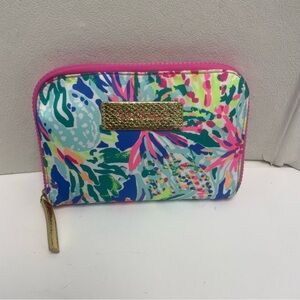 Lilly Pulitzer Cinch Drawstring Beach Sports Yoga Gym Bag Backpack Preppy Zips